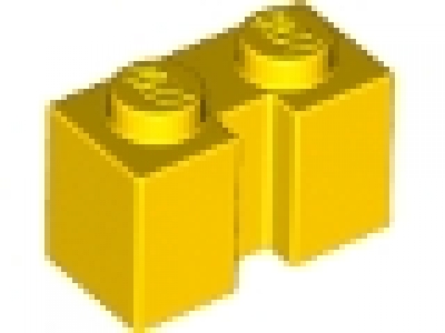 Lego Stein mit Nut für Rolltor gelb 4216