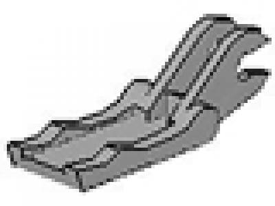 Lego Arm 1 Hälfte 4221 alt hellgrau