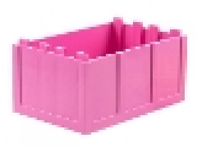 Kiste dunkelpink mit Glitzerherzen 4 x 6 mit Deckel