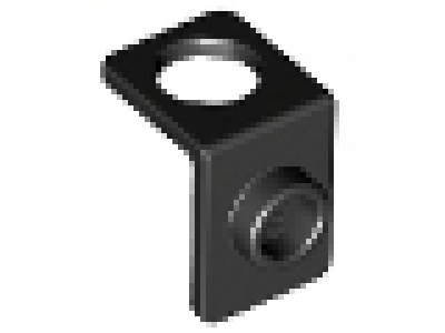 Minifigure Neck Bracket with Back Stud - Thin Back Wall, schwarz