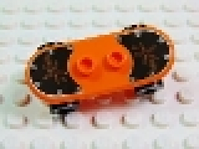 Lego Skateboard orange mit gelben Rädern, 42511c01pb23