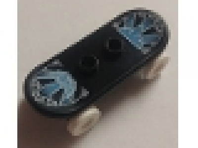Lego Skateboard schwarzen mit weißen Rädern, 42511c05pb06