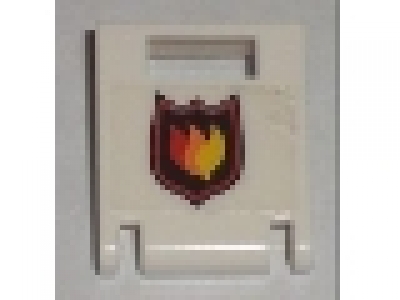 Klappe für Box mit Feuerwehr Logo 2x2x0.33 weiß