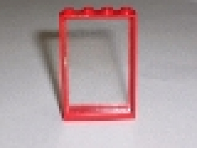 Fenster 1x4x5 rot mit Glas tr klar