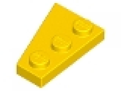 Flügelplatte 2 x 3 rechts 43722 gelb