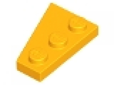 Flügelplatte 2 x 3 rechts 43722  hellorange