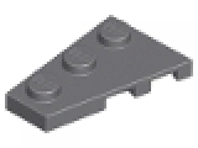 Flügelplatte 2 x 3 links 43723 neues dunkelgrau