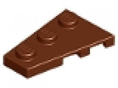 Flügelplatte 2 x 3 links 43723 rotbraun
