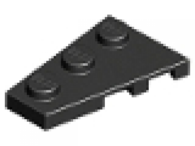 Flügelplatte 2 x 3 links 43723 schwarz