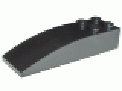 Stein mit Rundung 6 x 2 schwarz 44126