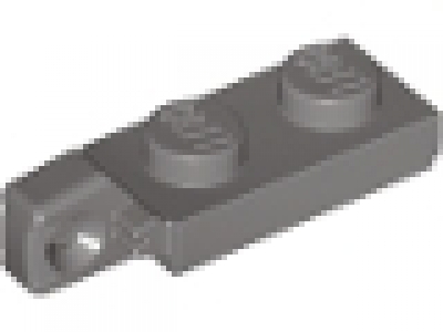 Lego Raster- Scharnier Platte 1 x 2 mit 1 Finger am Ende 44301 altes dunkelgrau