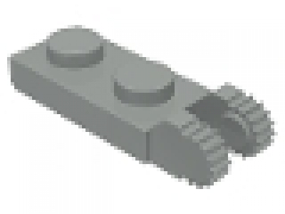 Lego Raster- Scharnier Platte 1 x 2 mit 2 Fingern am Ende 44302 altes hellgrau