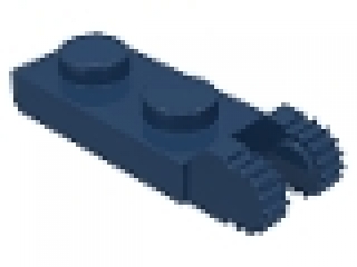 Lego Raster- Scharnier Platte 1 x 2 mit 2 Fingern am Ende 44302 dunkelblau