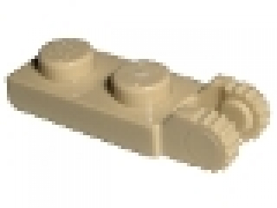 Lego Raster- Scharnier Platte 1 x 2 mit 2 Fingern am Ende 44302 tan