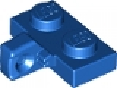 Lego Raster- Scharnier Platte 1 x 2 mit 1 Finger am Ende 44567, blau