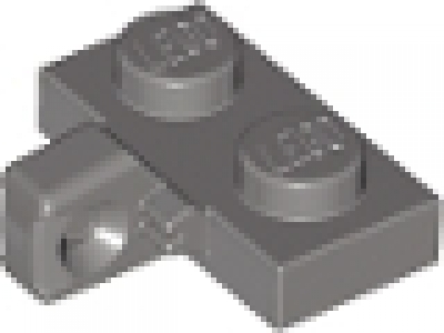 Lego Raster- Scharnier Platte 1 x 2 mit 1 Finger am Ende 44567 altes dunkelgrau