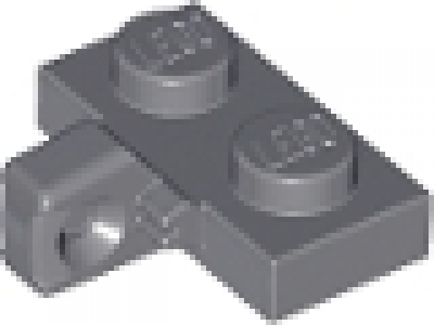 Lego Raster- Scharnier Platte 1 x 2 mit 1 Finger am Ende 44567 neues dunkelgrau