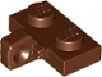 Lego Raster- Scharnier Platte 1 x 2 mit 1 Finger am Ende 44567 rotbraun