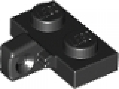 Lego Raster- Scharnier Platte 1 x 2 mit 1 Finger am Ende 44567 schwarz