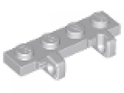 Lego Raster- Scharnier Platte 1x4 mit 2 Finger am Ende 44568 neues hellgrau