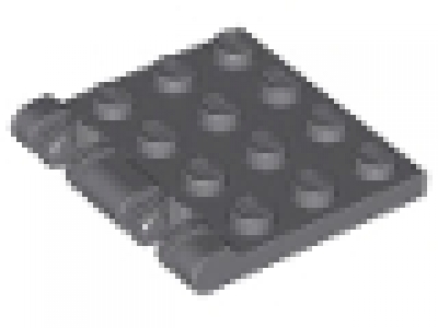 Lego Raster- Scharnier Platte 3 x 4 mit 2 Finger am Ende 44570 neues dunkelgrau