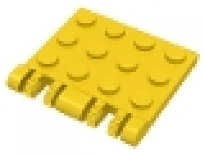 Lego Raster- Scharnier-Platte 3 x 4 mit 2 Finger am Ende 44570 gelb