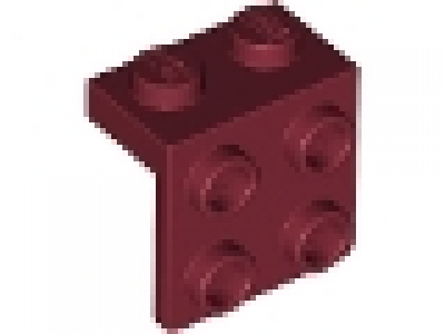 Snot - Konverterplatte 1 x 2 - 2 x 2 dunkelrot  44728