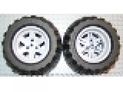 1 x Part 44772c02 Wheel 56mm D. x 34mm Technic Racing, with Black Tire 94.8 x 44 R Balloon (44772 / 54120)