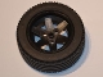 Wheel 56mm D. x 34mm Technic Racing Medium, 3 Pin Holes with Black Tire 81.6 x 36 R Technic Straight Tread (44772 / x1825) aus dem Set 8146