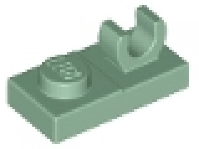 1 x 2 Platte mit Clip 44861 sandgrün, neu