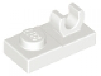 1 x 2 Platte mit Clip 44861 weiß , neu