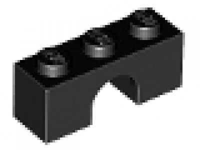 Bogen 1x3 schwarz
