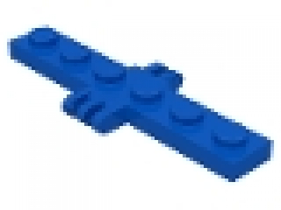 Scharnierplatte 1x6x0.33 blau  4507 2 u 3 Fingern seitlich
