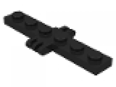 Scharnierplatte 1x6x0.33 schwarz 4507 2 u 3 Fingern seitlich