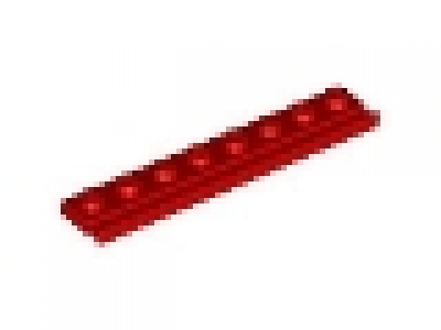 Platte mit Führungsschiene 4510 rot, 1 x 8