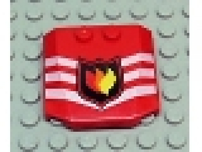 Fahrzeugdachplatte 4 x 4 x 2/3 rot, Feuerwehr