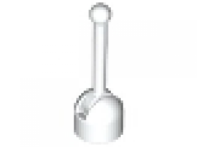 Lego Antenne/ Hebel klein weiß mit Halter weiß
