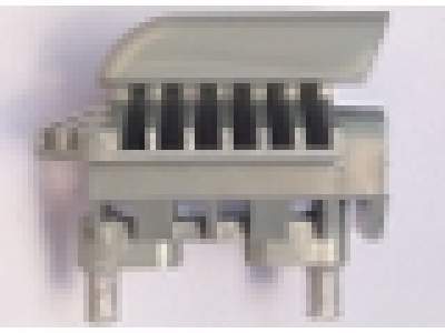 Technic Engine Tuneable, Block with Trapezoidal Air Scoop with 2 Fixed Rotatable Pins (for part 2133),pearl hellgrau