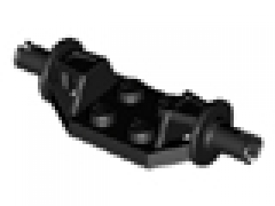 Wagenachse 2x2x0.33 schwarz mit Technik Pin