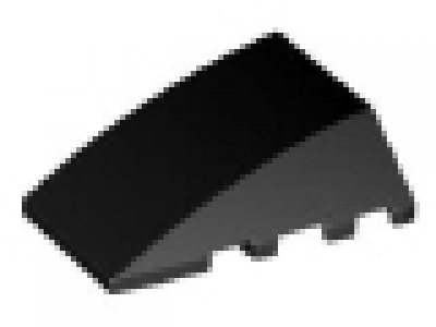 Keilstein glatt 4 x 4  schwarz neu