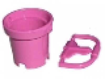 Eimer mit Henkel pink