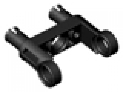 Lego Technic, Pin Connector Toggle Joint Smooth Double with 2 Pins, schwarz