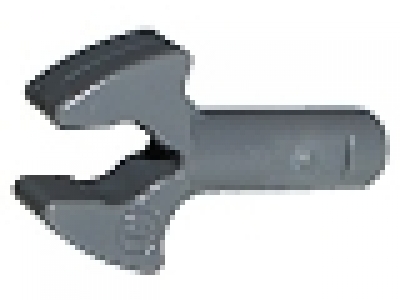 LEGO Bar 1L with Clip Mechanical Claw - Rounded Edges, neues dunkelgrau