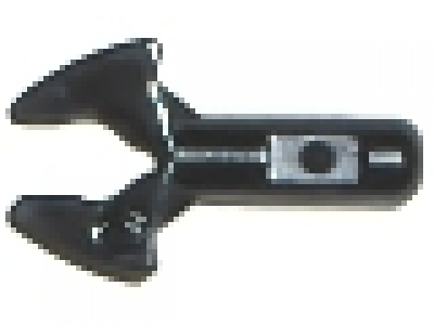 LEGO Bar 1L with Clip Mechanical Claw - Rounded Edges, schwarz