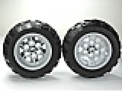 Wheel 43.2mm D. x 26mm Technic Racing Small, 6 Pin Holes with Black Tire 68.7 x 34 R (56908 / 61480) neues hellgrau