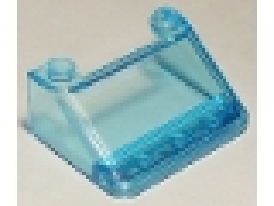 Frontscheibe 3x4x1 tr hellblau, langes Glas