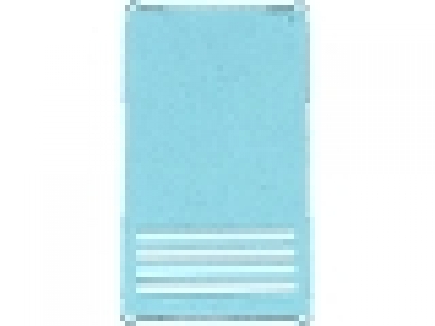 Fensterrahmen 1 x 6 x 4 blau und Glas tr hellblau unten 3 weiße Streifen