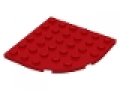 1/4 Kreisplatte 6x6x0.33 rot