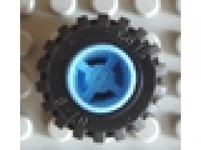 Rad mit Felge hellblau 11.5 x 12 mm, 6014bc01
