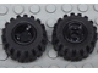 Rad mit Felge schwarz 11.5 x 12 mm, 6014bc01
